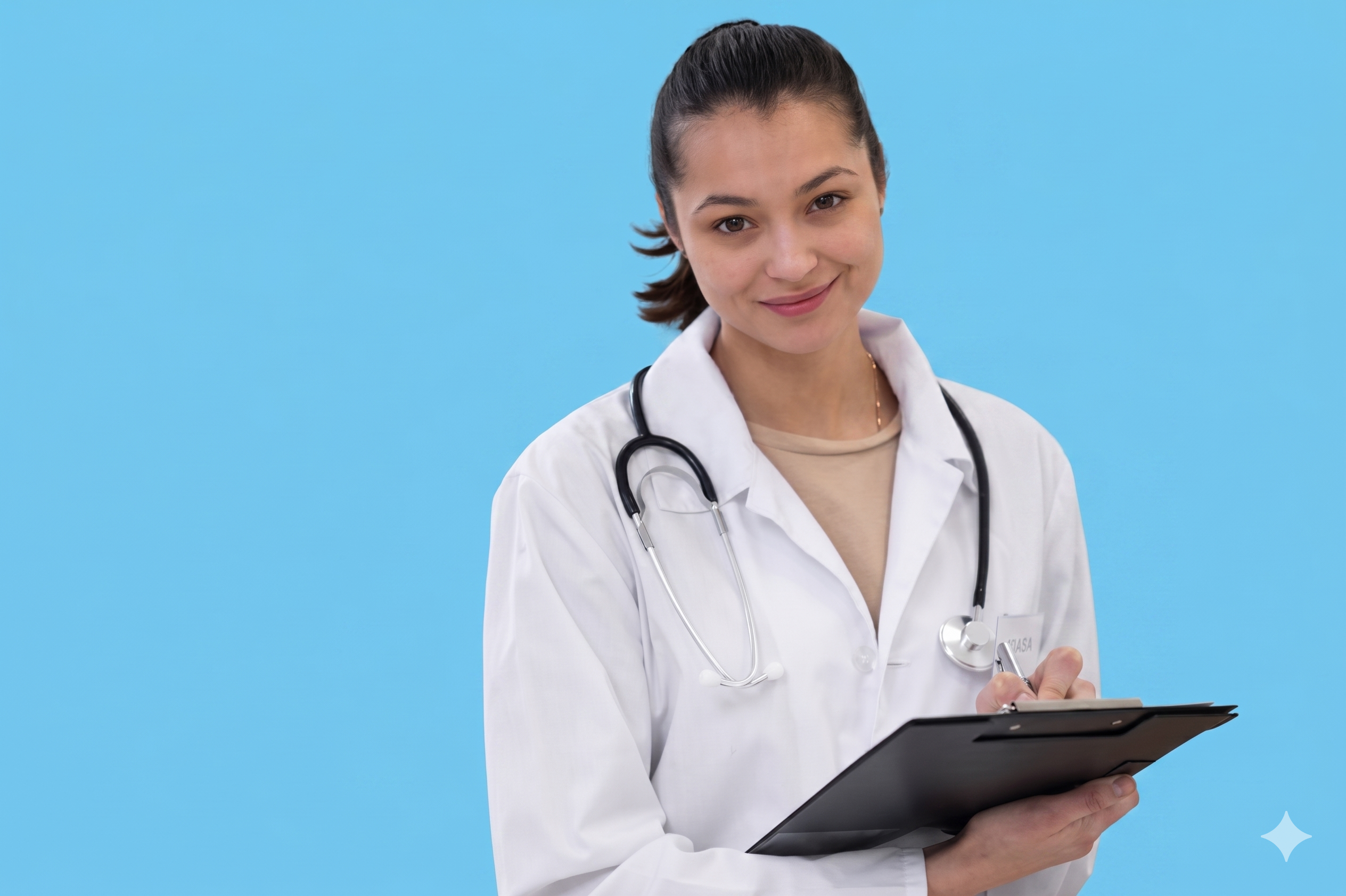 Doctor reviewing clinical case